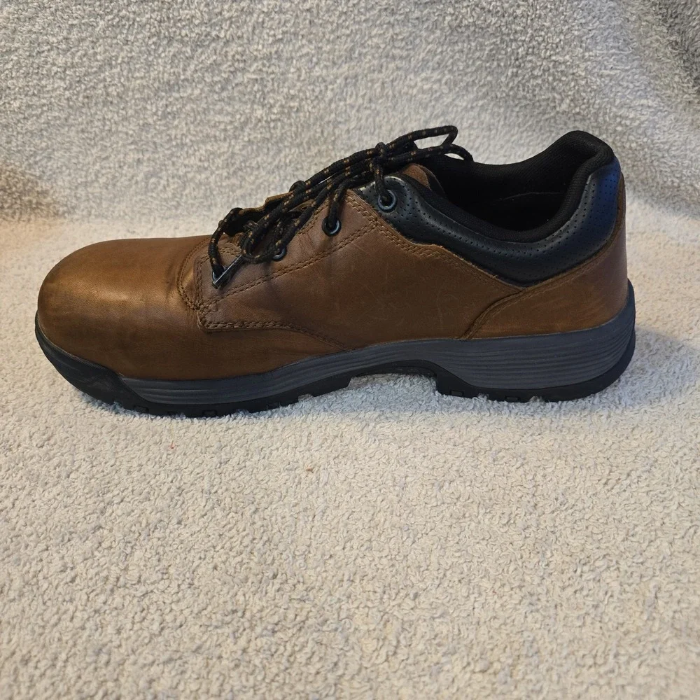 KEEN Chicago Oxford Work Utility Carbon Toe Safety Shoes Brown Leather Sz 14D
